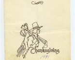 Donohue&#39;s Thanksgiving Day Menu 1971 New York City - $19.80