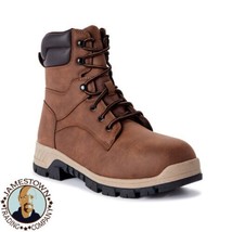 Men&#39;s Steel Toe Work Boots Brown Brahma Vertex New Size 9.5 - £35.15 GBP
