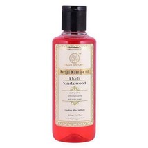 Khadi Natural Sandalwood Massage Oil Without Mineral Oil 210 ml Ayurvedic Care - £21.38 GBP