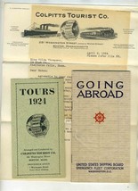 1924 Colpitts Tours Brochure &amp; Letter  Going Abroad United States Shippi... - $74.17