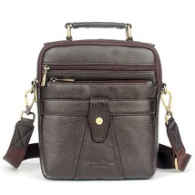 Men Genuine Leather Messenger Tote Bag Hdbags Vintage Business Real Cowhide Slin - £58.89 GBP