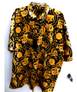 NEW Baroque Gold Crown Medusa Italian Designer Style Mens Shirt Size 2XX - £42.56 GBP