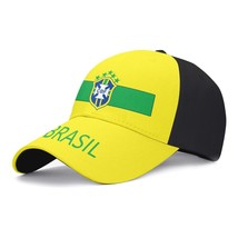 Brazil Soccer CBF Football Hat Cap Yellow Strapback National Team 2024 New - £12.21 GBP