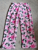 Total Girl Size XL (14-16) Panda Bears Pink White Fuzzy Cute Warm Winter... - £7.85 GBP