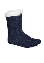 Charter Club Slipper Socks With Faux-Sherpa Lining Navy Size L/XL - Bran... - £7.18 GBP