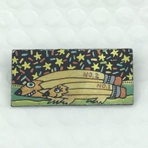 Cartoon Pencils Vintage Art Pin Signed Dated 1994 - $10.01