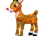 18-Inch Pre-Lit Led 3D Rudolph With Bright Red Flashing Nose Christmas Y... - £51.40 GBP