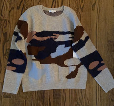 NEW THML Women’s Crewneck Camouflage Sweater size M NWT - £47.20 GBP