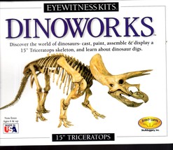Eyewitness Kits Dinoworks 15&quot; Triceratops Skeleton Cast Kit (New Sealed)  - £11.79 GBP