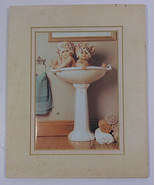 Anne Geddes Babies in Sink Art Print 8x10in Matted Vintage Basin Baby - £6.28 GBP