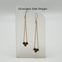 Chain Dangle Earrings Bronze Gold