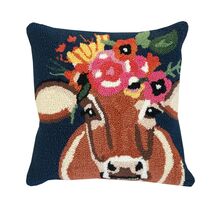 Betsy Floral Cow Indigo Rug/Doormat/Pillow - $59.00