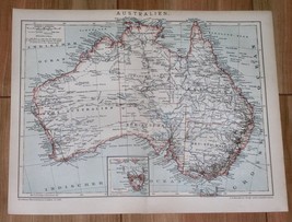 1900 Original Antique Map Of Australia - £15.33 GBP