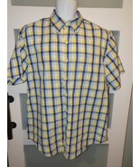 Izod Plaid Multi-Colored Button Down Short SS Size L Men&#39;s - $15.20