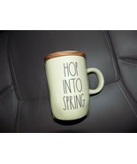 Rae Dunn by Magenta Easter Hop Into Spring Green Mug With Wooden Coaster... - £20.09 GBP