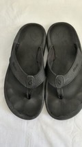 OluKai OHANA Black Flip Flop Sandals Mens Size  US 11 Used - £23.31 GBP