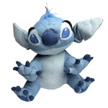 Disney Store Cool School Denim Blue Jean Lilo &amp; Stitch 13” + ears Stitch Plush - £5.32 GBP