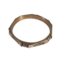 Bangle Bracelet Women Gold Black Brown Jewelry 2.5 Inch Opening African Inspired - £14.92 GBP