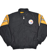 Vintage Pittsburgh Steelers Coat Mens L Logo 7 NFL Football Puffer Game Day - £29.53 GBP