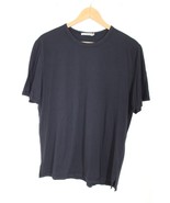 Vince L Navy Blue Cotton Modal Reverse Hem Tee T-Shirt - £27.64 GBP