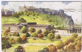 United Kingdom UK Postcard Scotland Edinburgh &amp; National Gallery Of Scotland - £2.36 GBP