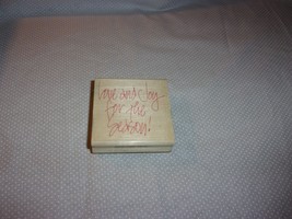 Uptown Rubber Stamps Love And Joy #F2100 Lori Walters Rubber Stamp Wood Mounted - £3.18 GBP