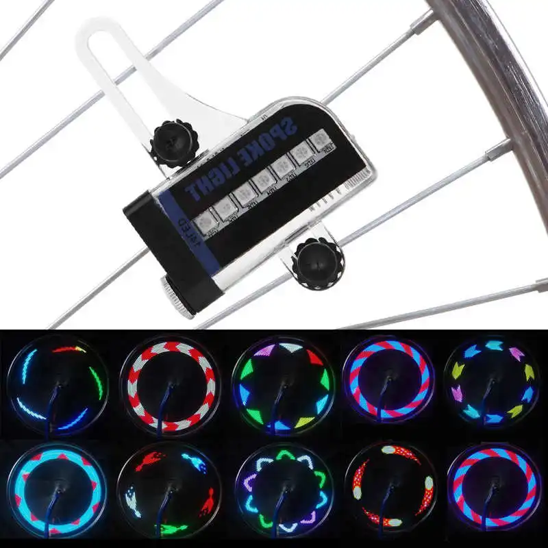 Bike Neon Bicycle Wheel Spoke Light Waterproof Color 14LED Bike Safety Warning - £9.91 GBP