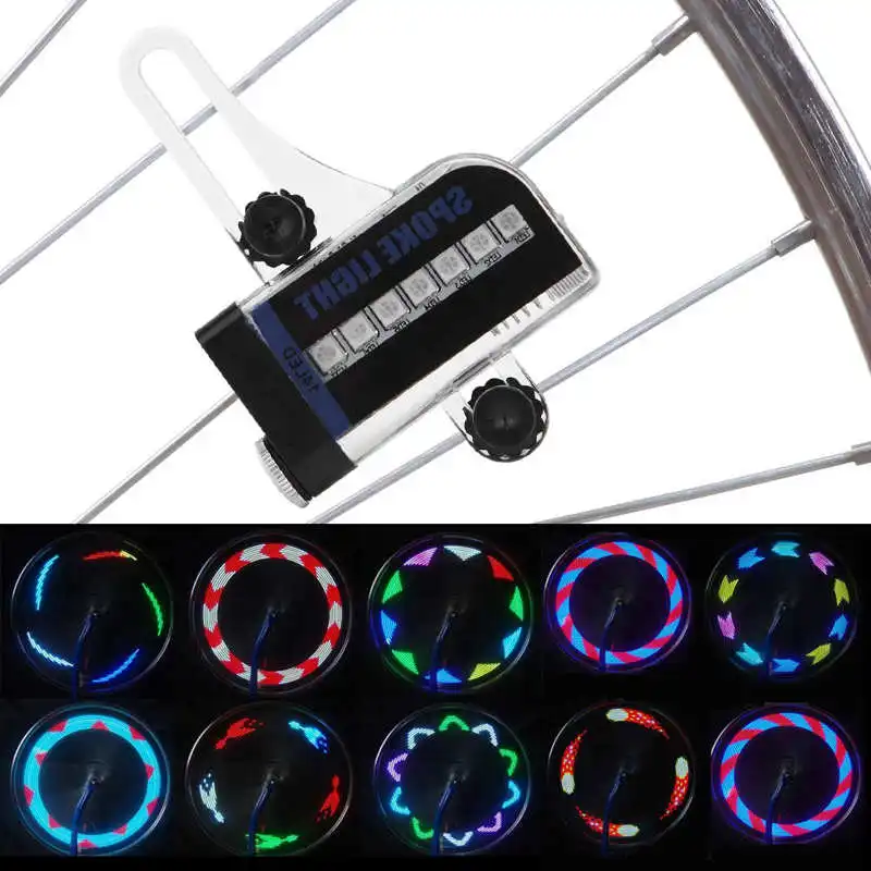 Heel spoke light waterproof color 14led bike safety warning light cycling light bicycle thumb200