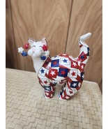 2001 Amy La Combe Cat Annaco Creations Red White Blue Patriotic Stars an... - $27.99