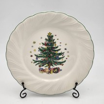 Nikko Happy Holidays Christmas Swirl Dinner Plate 10 3/4&quot; VTG 1980&#39;s SHI... - £13.18 GBP