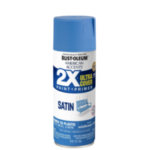 Rust-Oleum Accents Ultra Cover 2X Satin Spray Paint, Wildflower Blue,12 Oz - $10.95