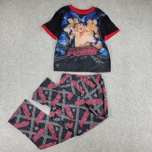 WWE Raw Pajama Set Boys 10-12 Black Red John Cena Batista Swagger Sleepwear - $37.15