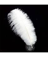 16-18 Inch White Ostrich Feathers Craft For Wedding Party Centerpieces H... - £34.23 GBP