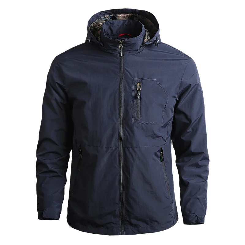 Mens Fashion Zipper Solid color Casual outdoor  Jackets Outwear Hooded youth All - £163.76 GBP