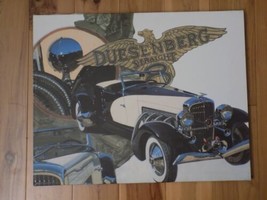 Duesenberg Straight 8 Classic Vintage Car Print Canvas Wall Picture Wood Frame - £23.25 GBP