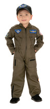 Rubie&#39;s Costume Co Air Force Fighter Pilot Costume: Toddler&#39;s Size 2-4 Brown - £76.32 GBP