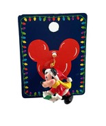 Vtg Enesco Disney Mickey Mouse Miniature Christmas Ornament Santa Hat Si... - £9.34 GBP