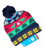 ALDI 2023 Festive Winter Pom Beanie Hat with Nordic Reindeer &amp; Snowflake... - $223.35 MXN