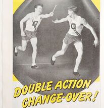 1947 Pennzoil Motor Oil Advertisement Relay Race Runners Automobilia DWWW4 - $454.52 MXN