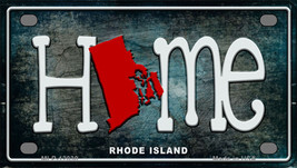 Rhode Island Home State Outline Novelty Mini Metal License Plate Tag - £11.95 GBP