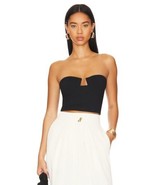Susana Monaco x Revolve Wire Crop Top In Black Stretch $108 Sz XL, NWT! - $74.24