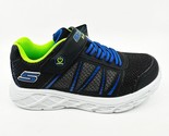 Skechers S Lights Dunamic Flash Black Blue Lime Kids Boys Size 11 Sneakers - $39.95
