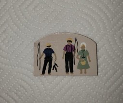 Cat&#39;s Meow  Village Amish Youth Fishing Accessory Piece Signed  - £3.98 GBP