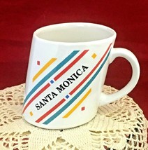 Funky tilted Vintage Santa Monica 12 Oz. Mug souvenir by Remembrances EPEL - $9.85