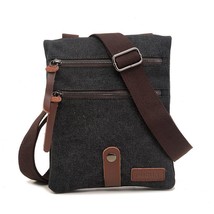 2022 New Casual Wear Resistant Canvas Men Small Bags Vintage Double Layer Specia - £29.99 GBP