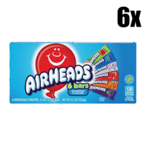 6x Boxes Airheads Assorted Chewy Candy Bars ( 6 Flavors Per Box ) 3.3oz - £16.98 GBP