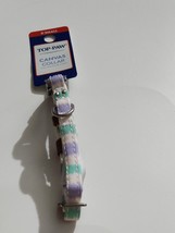 Top Paw Canvas Collar X-Small Dog Collar MB Teal/Purple Stripe 8-12 - £8.64 GBP