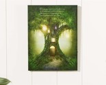 Tree House Print Framed LED Canvas with Sentiment 12&quot; x 16&quot; High Timer F... - $34.64