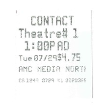 Contact 1997 Movie Ticket Stub AMC Theater Burbank CA Vintage 90s Retro ... - £11.19 GBP