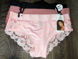 Daisy Fuentes ~ Womens Hipster Underwear Panties 3-Pair Polyester Blend ~ M - £13.85 GBP